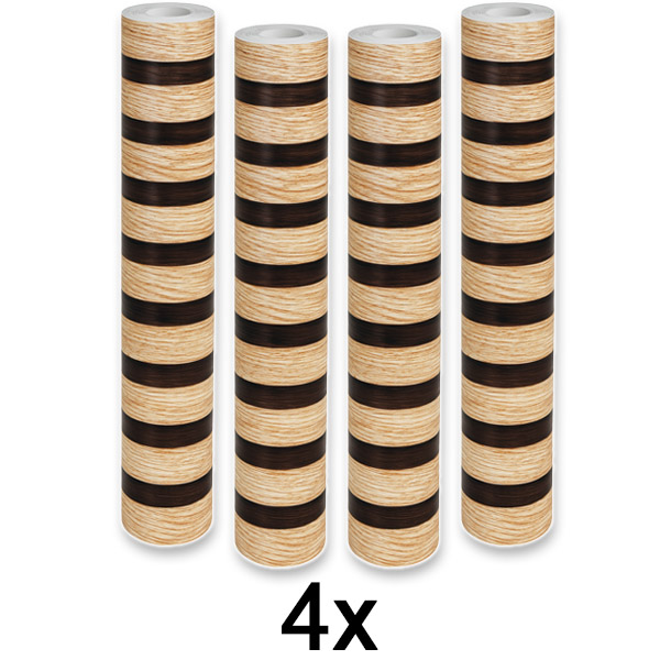 4x Lipni medžio efekto sienų panelė | LINEWALL