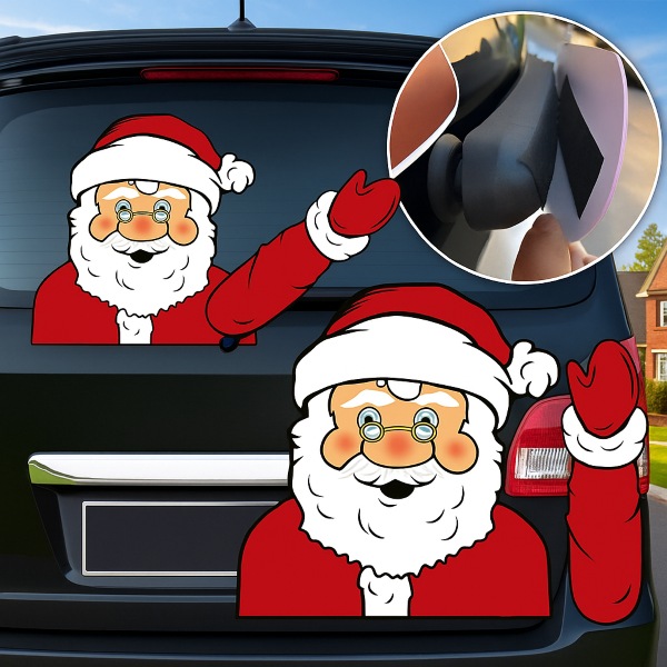 Automobilio galinio valytuvo lipdukas Kalėdų Senelis | SANTAWIPER